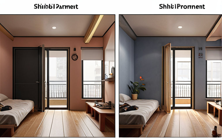 Here are two image prompts based on your insights into "Shinbi Apartment":