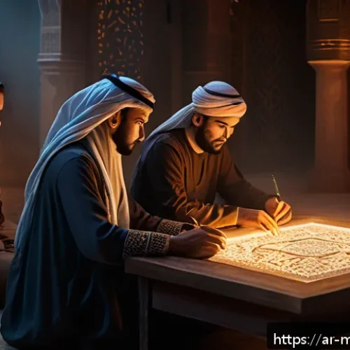 신비아파트 신비와 금비 비밀 해제 - A mysterious, shadowy fantasy environment filled with intricate ancient symbols and glowing runes, w...