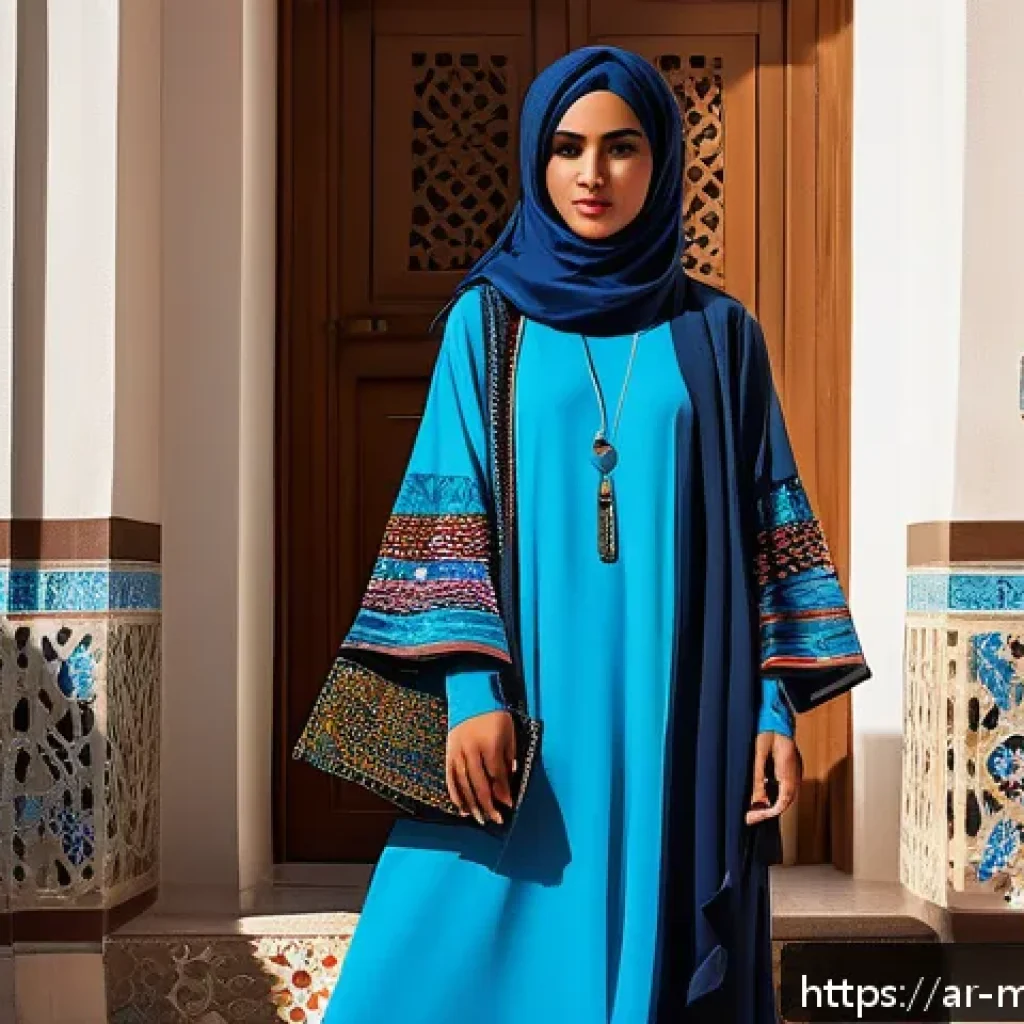 신비아파트 관련 코스프레 아이디어 - A detailed portrait of a young Arabic woman wearing a traditional flowing thobe combined with modern...